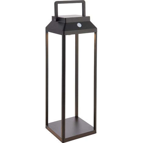 Portable garden lamp Linterna Aluminum alloy, polycarbonate Textured black 1 bulb 45cm (1/5)