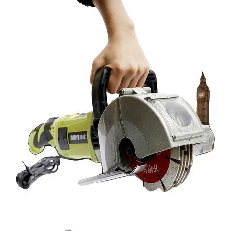 Fraise murale, moteur puissant de 4000W, capacité de coupe polyvalente, vert (1/5)