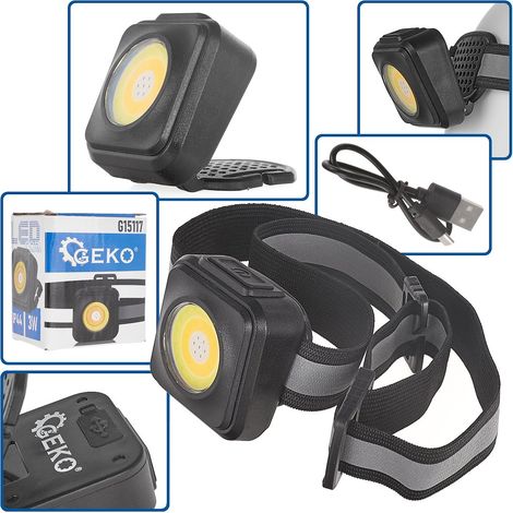 Faro antiurto con riflettore LED COB 3W 500mAh 500lm IP44 (240) (1/5)