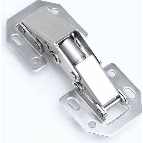 Set di 8 cerniere invisibili in acciaio inox per ante di mobili, 105 × 44 mm, ad angolo di 90 gradi (1/5)