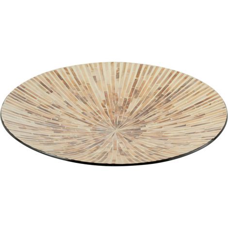 Plat Présentation Mosaïque "Nuye" 45cm Beige (1/2)