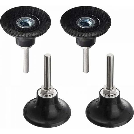4Pcs Plateaux de Polissage 50mm Disc Pad Support de Disque Abrasif de Ponçage Mandrin Polissage avec Tige de 1/4 '' Porte-Disque Rondes à Verrouillage Changement Rapide pour Outil Rotatif (1/5)
