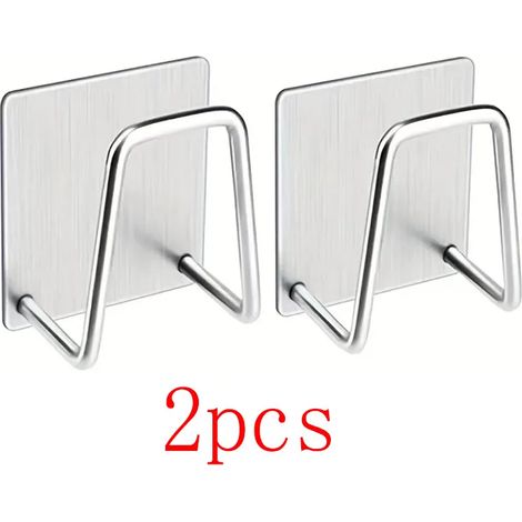 1 à 2 supports de rangement pour éponges d'évier de cuisine, avec égouttoir et crochets muraux auto-adhésifs en fil d'acier inoxydable.-AquaForge (1/5)