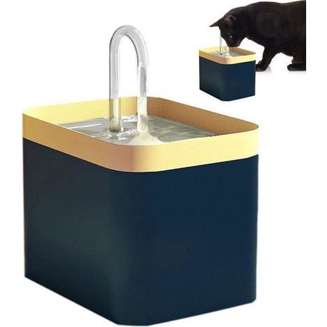 Fontana per gatti, fontanella senza fili ultra silenziosa da 1,5 litri con filtro. (1/5)