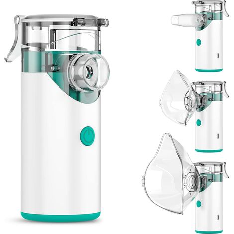 Nébuliseur portable à maille froide pour adultes et enfants, inhalateur personnel à vapeur douce, 2 modes d'utilisation, idéal voyage et usage quotidien à domicile. (1/5)