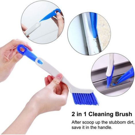 2 brosses de nettoyage, petite brosse de lavage, brosse pour lavabo, brosse avec manche, salle de bain (1/5)