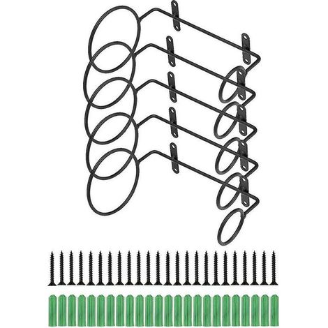 6 pieces with screws, metal hanging wine rack storage for storing bottles (1/5)