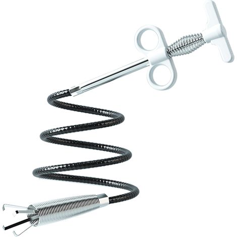 Outil de Dragage D'égout à Ressort, Drain de Serpent de Débouchage , pour évier de Cuisine Baignoire Toilette Bouchée (1.6m)