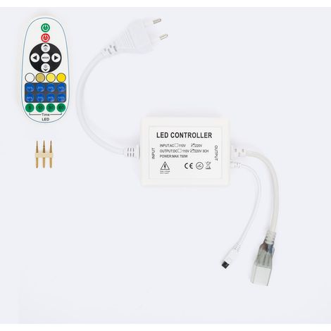 Controller Dimmer für LED Streifen CCT 220V AC mit Fernbedienung IR Weiß (1/2)