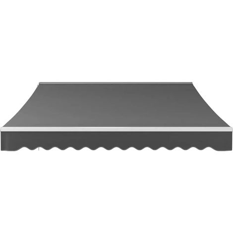 Tenda da sole, azionamento manuale, tessuto resistente ai raggi UV, 300 x 250 cm (grigio) (1/2)