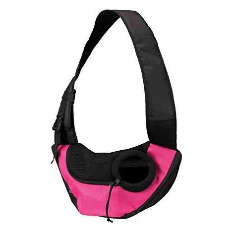 Borsa frontale sling 50×25×18cm: rosa/nero