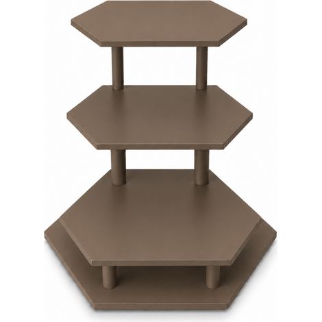 étagère de présentation décorative marron à 3 niveaux (1/3)