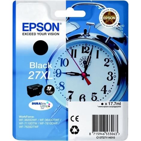 Epson Alarm clock Cartouche "Réveil" 27XL - Encre DURABrite Ultra N (1/3)