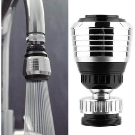 Mitigeur à économie d'eau tournant 360 ° avec filtre pour robinet de cuisine amovible (1/4)