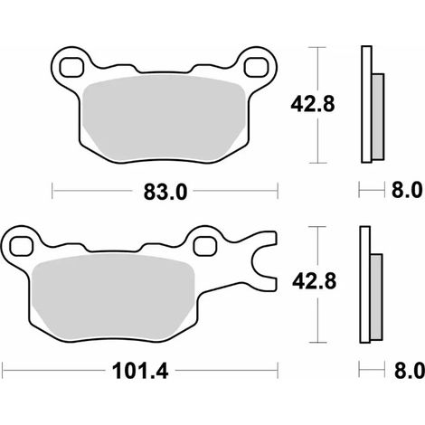 Pastillas de freno SBS KH684 Off-Road Sinter Gold Trasera Izquierda Can-Am Defender/Traxter 800 '17-'23, Can-Am Defender/Traxter 976 '17-'23