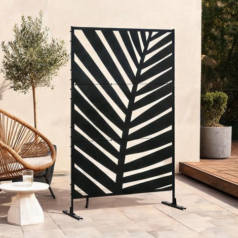 Clôture de jardin nero en acciaio 122 x 45 x 198 cm (1/5)