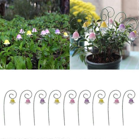 Orchidées artificielles à tuteurs, plantes éclatantes et durables, pour la décoration de jardin. (1/4)