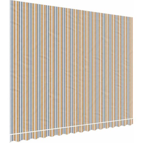 Maison Exclusive - Tessuto di Ricambio per Tenda da Sole Arancione e Blu 380x295 cm Poliestere (1/5)