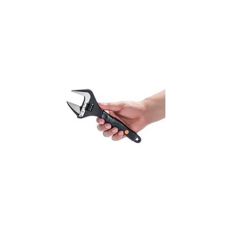 Verstellbarer 200-mm-Drehschlüssel, breiter Beckenschlüssel mit schwarz oxidierter Oberfläche, aus Chrom-Vanadium-Stahl, ergonomischer Griff - Crezuo (1/4)