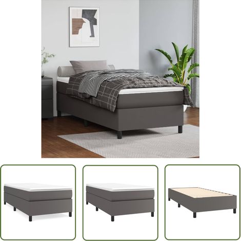 Cadre de lit Gris 80x200 Similicuir (1/5)