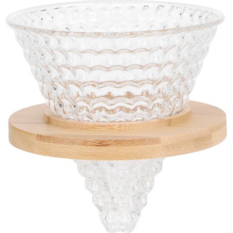 Kaffeefilter aus wiederverwendbarem Glas, Kaffeetropfer, Trichter, Wasserkocher-Brühzubehör, transparent (1/5)