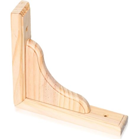Équerre Bois Étagère Murale Triangulaire En Bois Brut À Peindre Support D'Étagère Pour Livres Cuisine Salon Et Bureau 5.91 X 5.91 X 1.18 in Avec Vis (1/5)