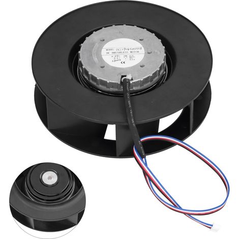 Ventilateur centrifuge à sens de rotation inverse, évacuation horaire, pièces de machines, 24 V CC, 2,5 A, 2 800 tr/min, 19045H24B (1/5)