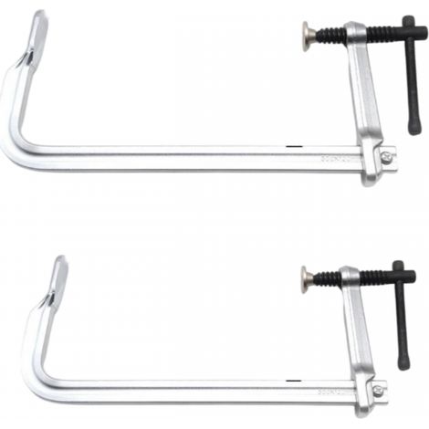 Lot de 2 Serre-Joints à Vis, 300mm (12 Pouces), Haute Force de Serrage 200kg, Acier Forgé pour Fixation Précise (1/5)