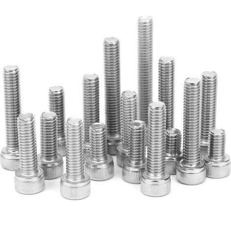 Sechskantschraubenkappe 304 Edelstahl Multi-Längen Kombinationsset Nagelsortiment-Kit (88 Stück (M6) ) (1/5)