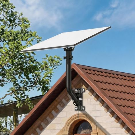 Support Réglable à 360°, Kit de Montage Mural/Toit avec Adaptateur de Tube, Support en Métal Compatible avec Antenne Standard, Installation Extérieure (1/5)