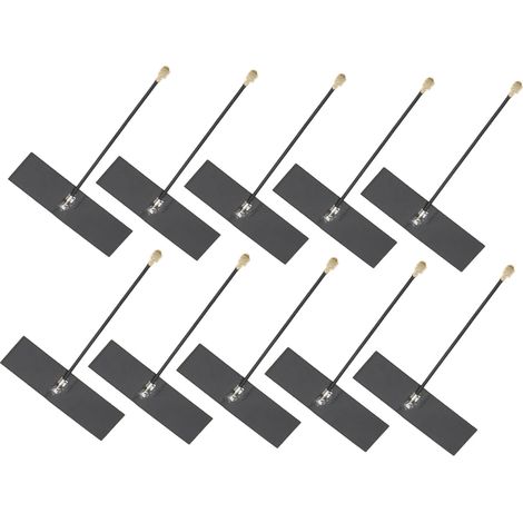 Lot de 10 antennes FPC souples internes type T 2,4 GHz 4 dBi, stabilité du signal, aérien intégré, antenne souple 1ère génération IPEX (1/5)