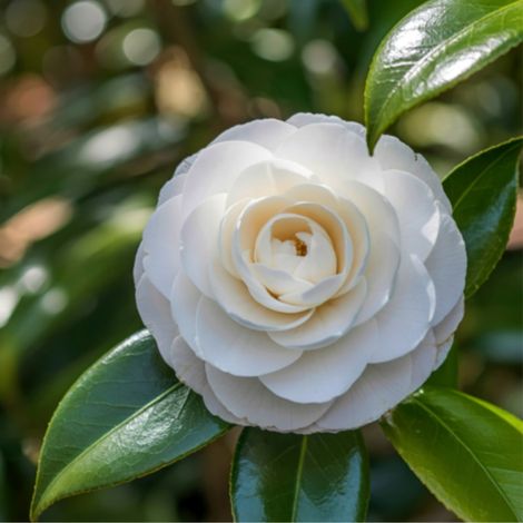 Camélia du Japon Blanc - Camellia japonica 60/80cm Pot 3L (1/4)