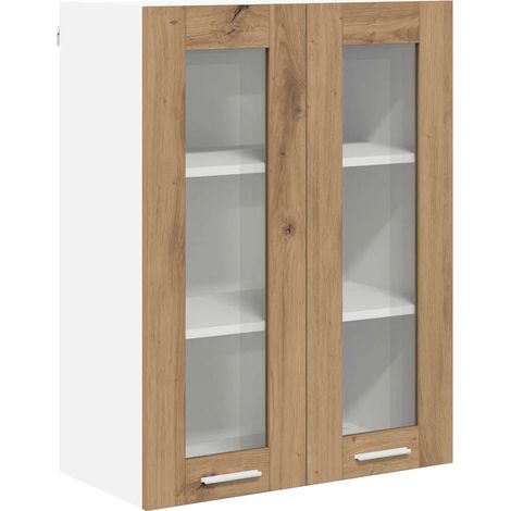 Armario colgante moderno almacenamiento espacioso 60 x 31 x 80 cm de madera contrachapada roble artesanal 020053360 (1/5)