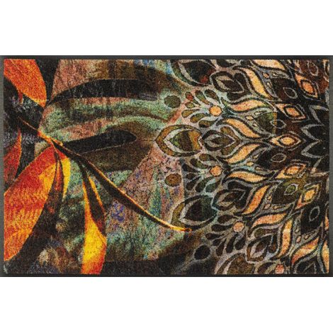 Paillasson, Jungle Dance 50x75cm, intérieur et extérieur, Lavable, Multicolore (1/5)