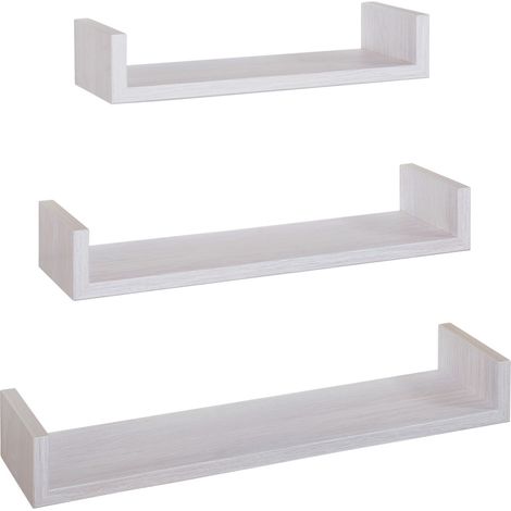 Estantes de pared conjunto de 3 pc mod. Calamita Roble imperial (1/4)