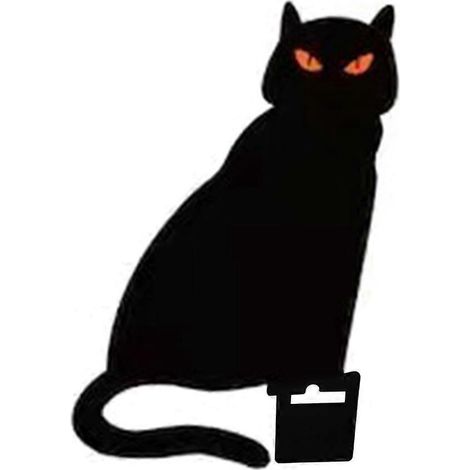 Décorations d'Halloween en métal noir pour chat, piquets décoratifs pour jardin et cour, silhouette-A-
