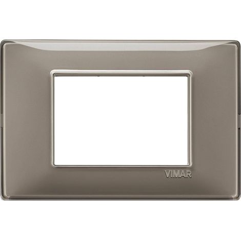 Vimar Plana placa 3 módulos color ceniza 14653.40