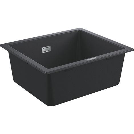 Grohe - Fregadero de material compuesto K700 con desagüe, 53x46 cm, granito negro 31654AP0 (1/3)