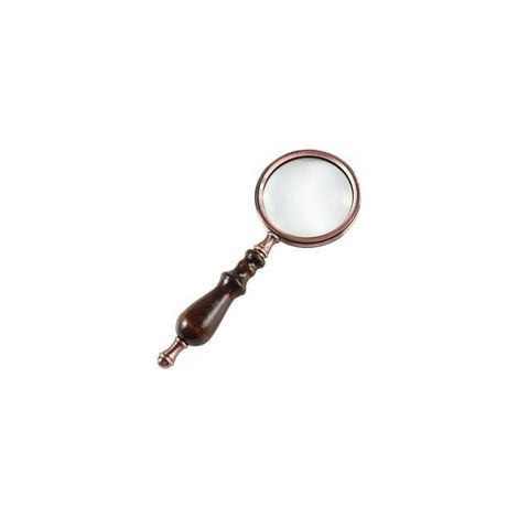 Loupe 10 x en cuivre antique avec poignée en bois et verre véritable, meilleure loupe de lecture pour personnes âgées, dégénérescence maculaire (1/4)