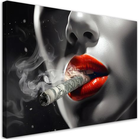 Tableau sur toile Tableau sur toile Bouche de femme 100x70 (1/5)