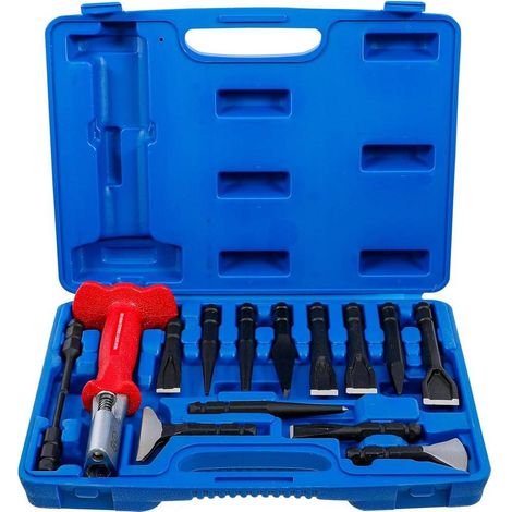 Jeu de Chasses et Burins 15 pcs - Acier Résistant - Outils de Démontage et Découpe Précise, Pro - D-Work (1/5)