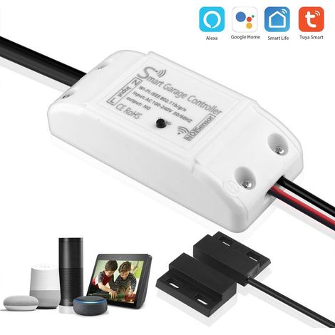 Ouvre-porte Garage WiFi 2.4G, Télécommande Surveillance App Smart Life, Compatible Android iOS (1/5)