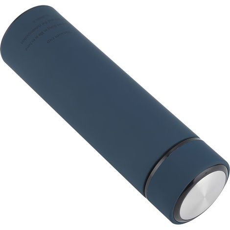 Tazza, tazzina da tè o borraccia termica in acciaio inox per l'ufficio (blu scuro, 500 ml) (1/4)
