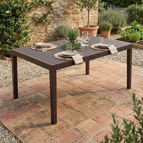 Table d'extérieur Maratea, Étagère à Manger rectangulaire, Table de Jardin Polyvalente, 150x90h72 Cm, Anthracite (1/5)
