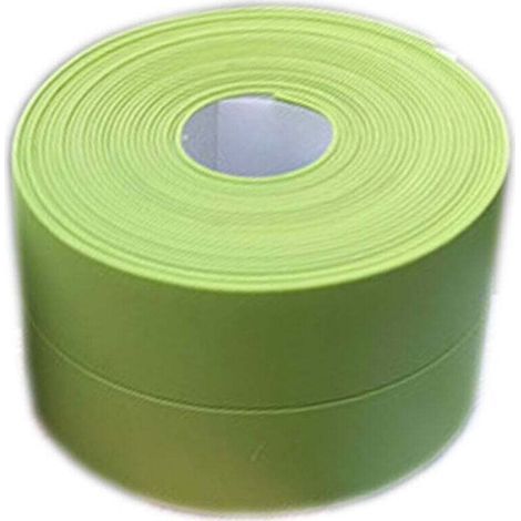 (2 Stück Grün) Flexible Sockelleiste – Abschlussleiste für Küche und Bad, 38 mm, 3,2 m, selbstklebend, flexibel faltbar, Dichtungsleiste (1/4)