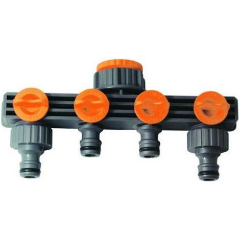 DISTRIBUTORE DEVIATORE PER RUBINETTO 4 VIE CON ATTACCO 3/4 - 1" (28700)