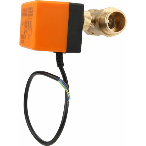 Vanne à bille motorisée 220V, raccord G1", commande 2 points, filetage mâle/femelle, 3 fils (1/5)