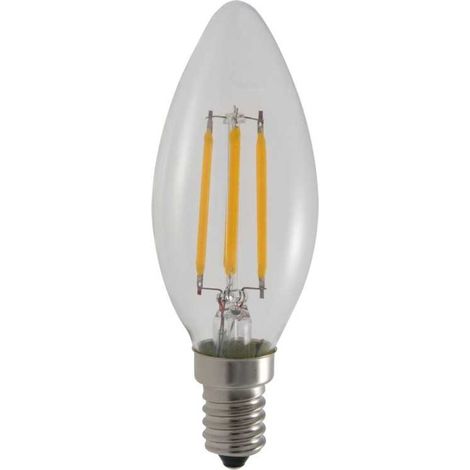 Ampoule LED COB Filament 4 watt (équivalent 42 Watt) E14 à visser luminosité chaude. (1/4)