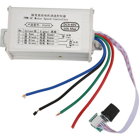 Bürsten-Gleichstrommotor-Controller, einstellbare PWM-Drehzahlregelung, DC 9–60 V, 10 A/20 A/30 A (1/5)