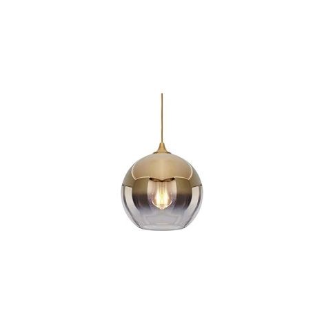 Cellfast – Suspension luminaire en verre 20cm – Finition laiton poli – Style scandinave moderne – Douille E27 pour ampoules LED jusqu'à 60W (1/4)